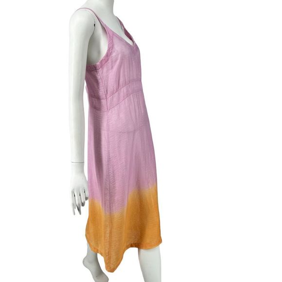 Anthropologie X Lacausa Orange Motif Alma Slip Dress Size Small NWT - Picture 4 of 11
